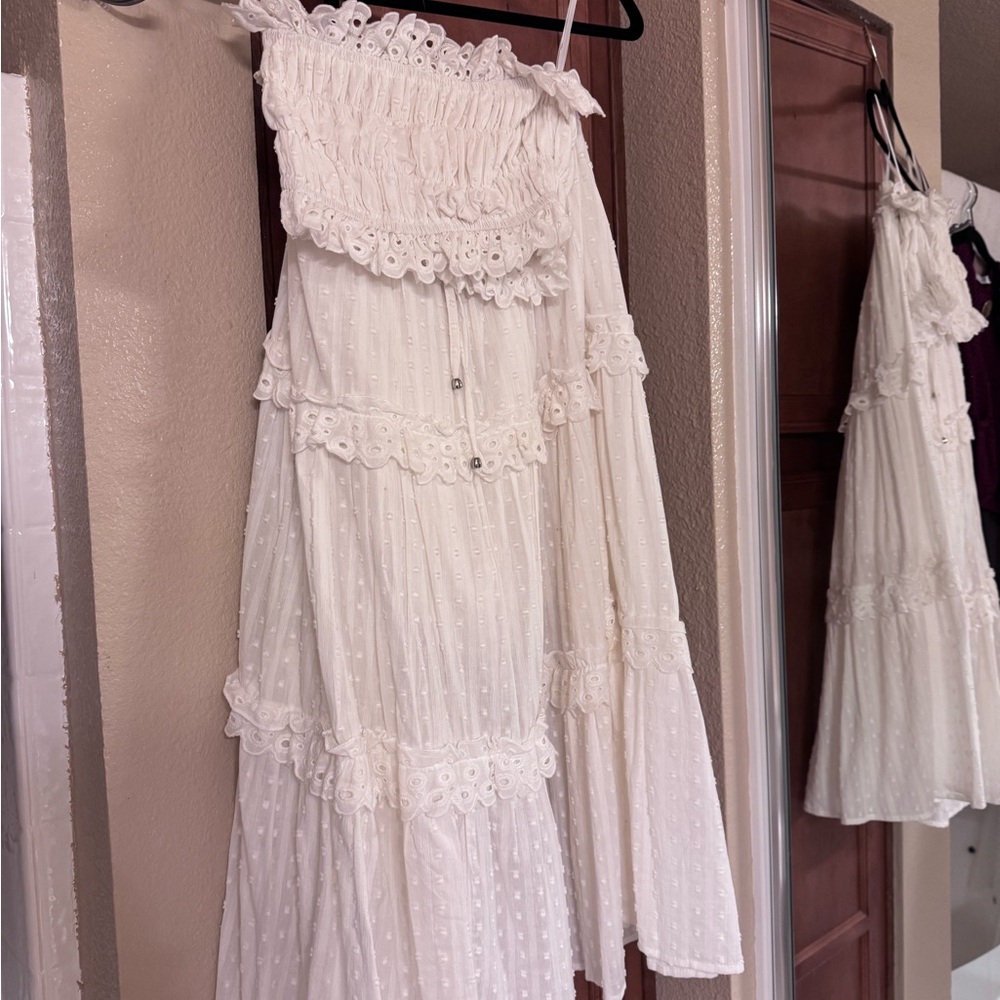 Two piece Lace Tube Top and Skirt